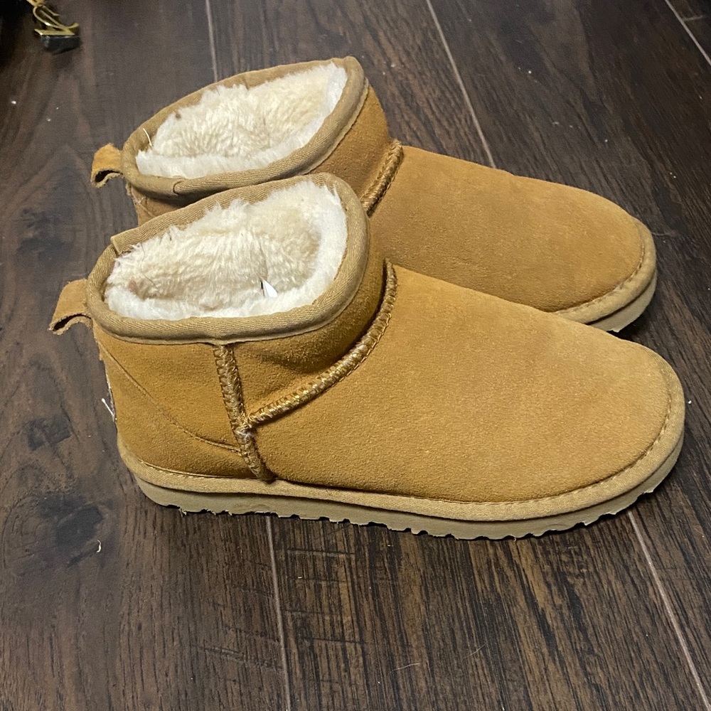 UGG Tan Suede Ankle Boots